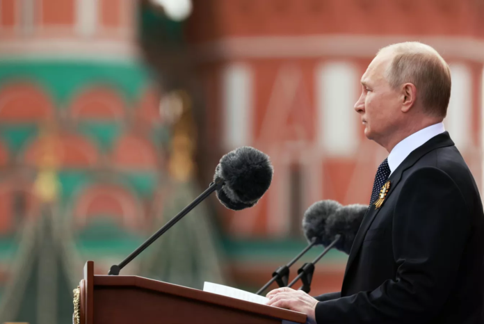 El presidente de la Federación de Rusia Vladímir Putin en el desfile conmemorativo del día de la victoria sobre el nazismo 2022