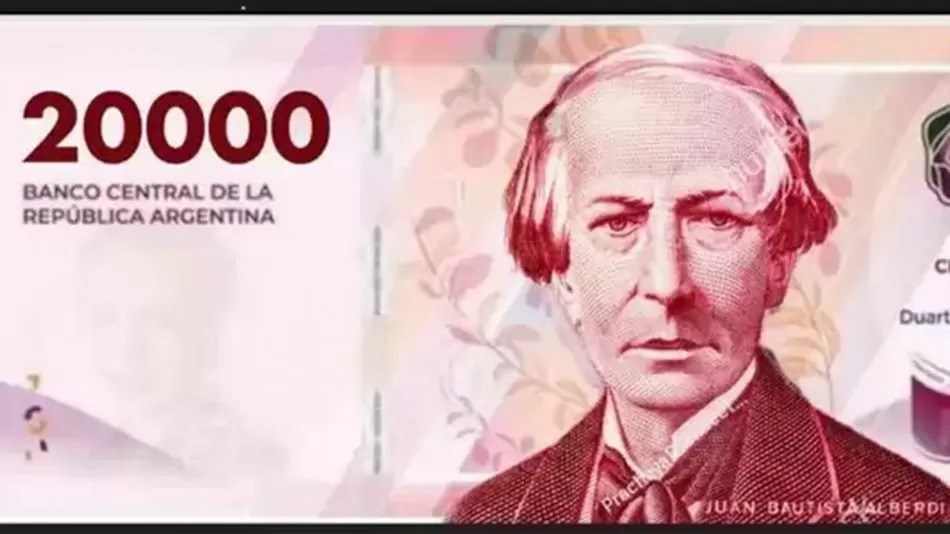 Comenzó a circular el nuevo billete de 20.000 pesos