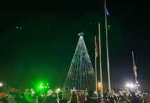 Tolhuin se prepara para el encendido del árbol de Navidad