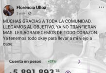 El acompañamiento de la comunidad hizo posible el traslado de Oscar «Licho» Ulloa