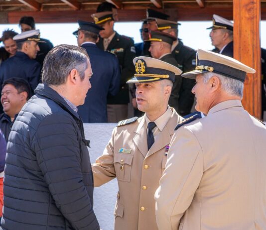 El intendente Martín Perez acompaño el cambio de mando de la Prefectura Naval Río Grande