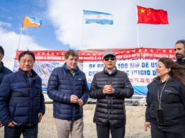 Melella recorrió junto al embajador de China la obra de la nueva usina en Ushuaia