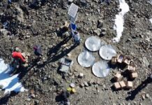 Se instaló una nueva Estación en el Glaciar Martial para monitorear el agua y anticipar escenarios