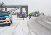 Se recomienda extremar precaución al circular en la zona del Paso Garibaldi ante nevada