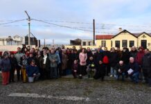 Vecinos del ex Frigorífico CAP celebraron el 105° aniversario de Río Grande con un homenaje a la historia y sus pioneros
