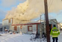 Principio de incendio en una vivienda: el fuego habría comenzado por una estufa a leña