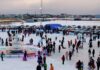 La pista de patinaje reunió a cientos de familias durante el receso invernal