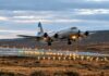 Un P-3C Orion de la Armada realizó durante toda la semana vuelos de adiestramiento desde Río Grande