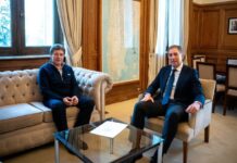 Melella mantuvo una reunión de trabajo con el ministro Santilli con agenda propia